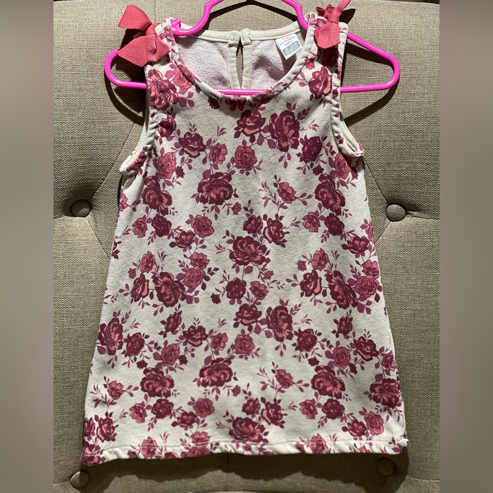 Floral Print Kids Dress - Pink